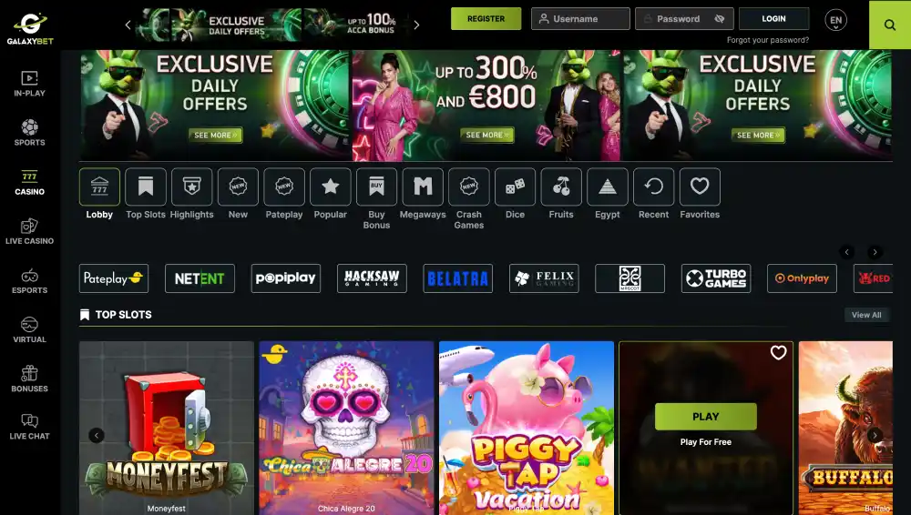 Official website of Glxwin (Galaxy Bet)